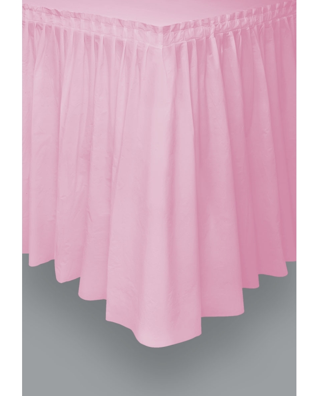 Faldon Mesa Plastico Rosa Pastel 4,27Mx74cm ***OFERTA DTO NO ACUMULABLE