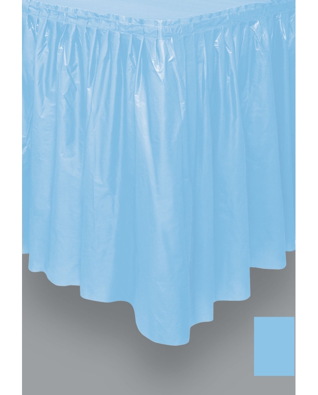 Faldon Mesa Plastico Azul Pastel 4,27Mx74cm ***OFERTA DTO NO ACUMULABLE