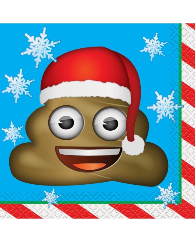 Servilletas Para 25X25cm Emoji Navidad