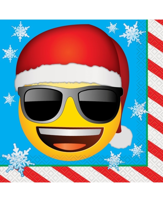 Servilletas 33X33cm Emoji Navidad