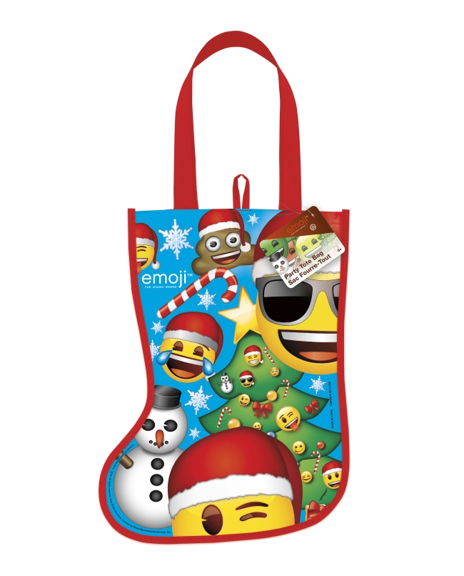 Bolsa Forma Bota Emoji Navidad 33 X 24cm