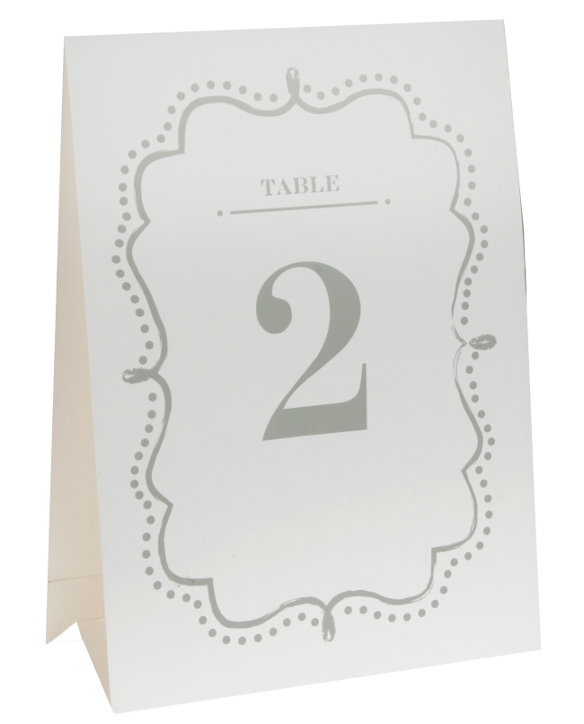 Numero Mesa 1-10 Blanco 15 X 21cm Carton ***OFERTA DTO NO ACUMULABLE
