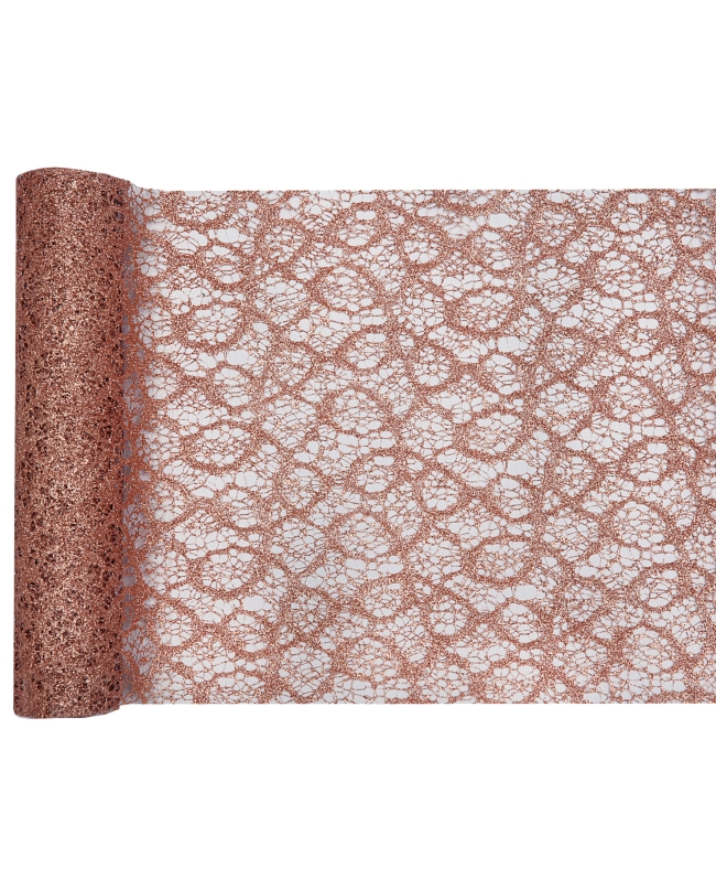 Camino Mesa Lazo Met. Rosa 28cm X 5m Poliester ***OFERTA DTO NO ACUMULABLE