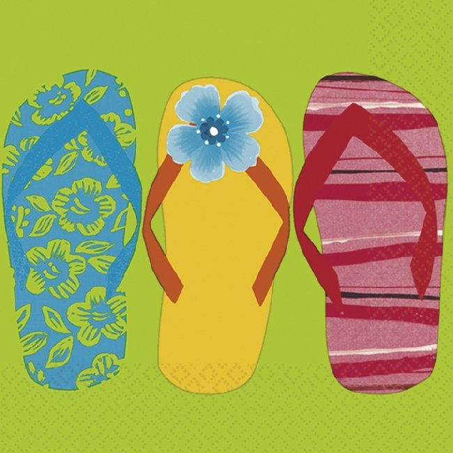 Servilletas pequeñas 25cm x 25cm Flip Flop ***OFERTA DTO NO ACUMULABLE