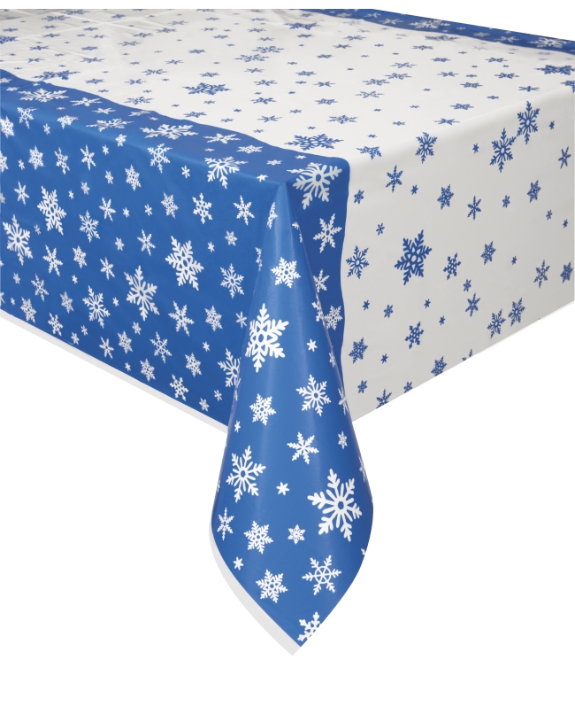 Mantel Plastico Copos Nieve 137 X 213cm