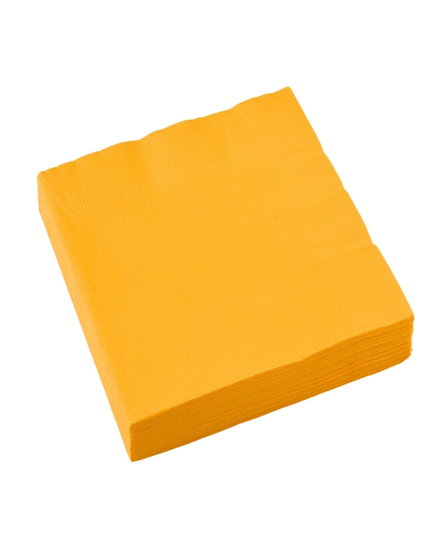Servilletas 33X33cm Amarilla  