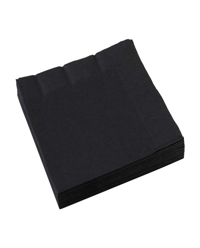 Servilletas 33X33cm Negra  ***OFERTA DTO NO ACUMULABLE