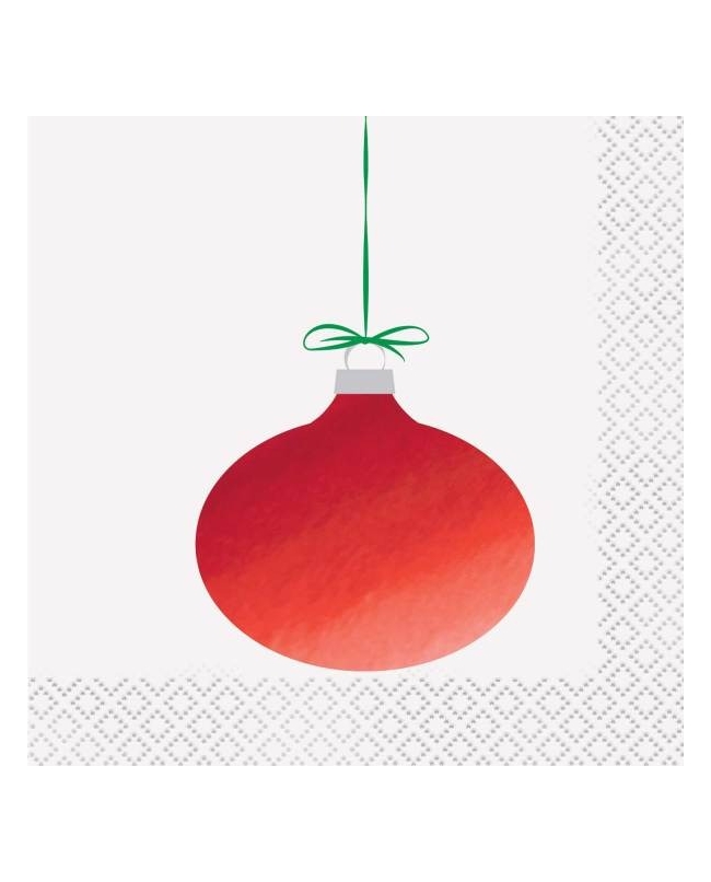 Servilletas 25X25cm Adorno Navidad Estamp.Metal