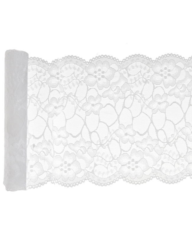 Camino Mesa Encaje Blanco 18cm X 3m Poliester ***OFERTA DTO NO ACUMULABLE