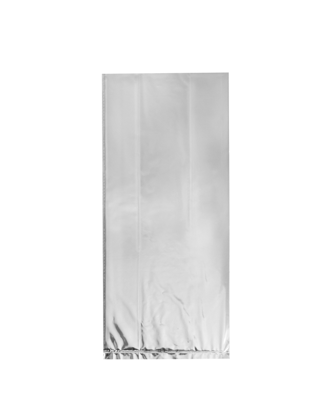 Bolsas Celofan Foil Plata 12,5 X 27,5cm