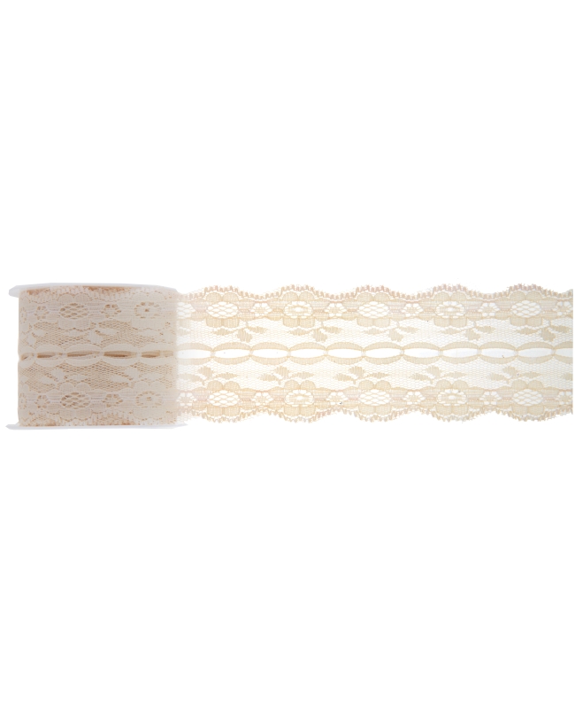 Cinta Encaje Natural 50mm X 3m Poliester ***OFERTA DTO NO ACUMULABLE