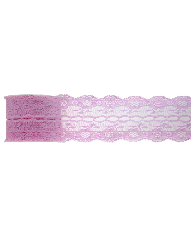 Cinta Encaje Rosa 50mm X 3m Poliester ***OFERTA DTO NO ACUMULABLE