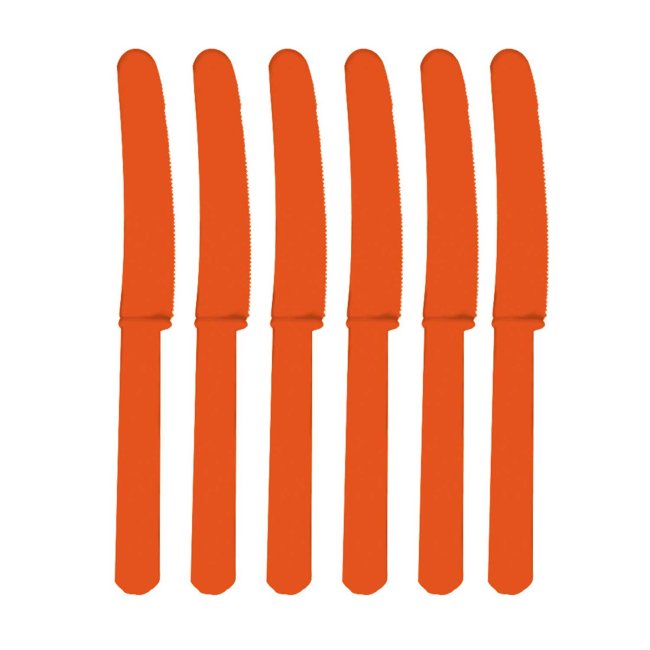 Cuchillos Naranjas De Plastico