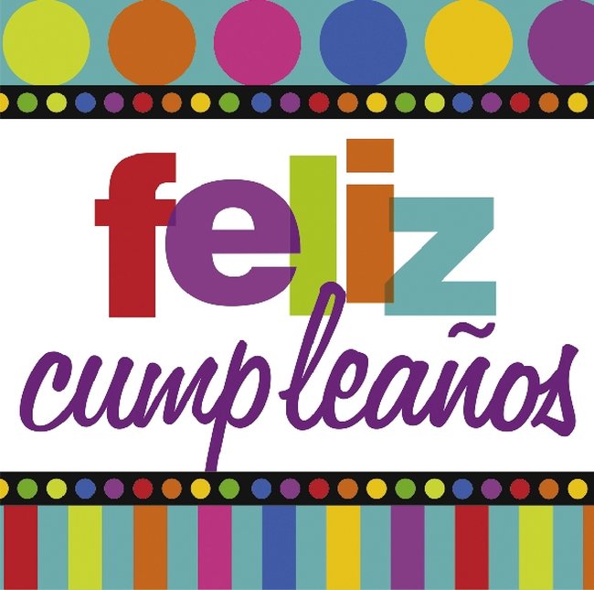 Servilleta Mediana 33X33 Dots &amp; Stripes Feliz Cumpleaños ***OFERTA DTO NO ACUMULABLE