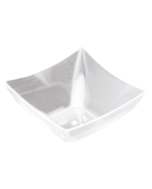 Cuenco Reutilizable Degustacion Cuadrado Transparente 9cl Poliestireno ***OFERTA DTO NO ACUMULABLE
