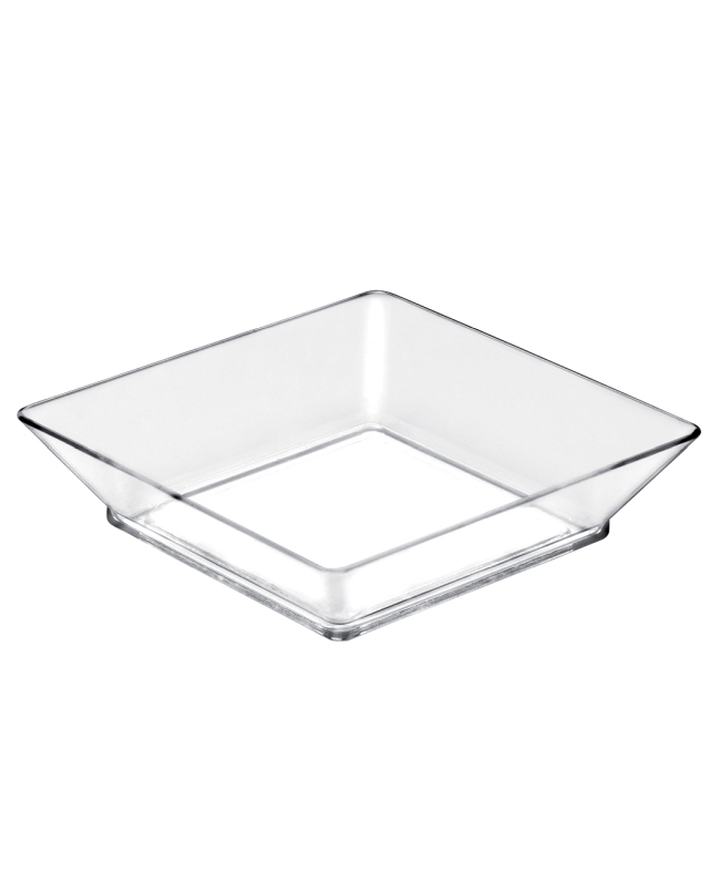 Plato Reutilizable Cuadr. Degustacion Transparente 6.5X6.5cm Poliestireno ***OFERTA DTO NO ACUMULABLE