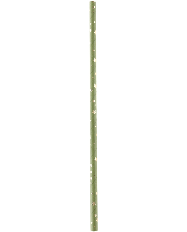 Pajitas Verde Oliva 19.2 X 0.6cm Papel ***OFERTA DTO NO ACUMULABLE