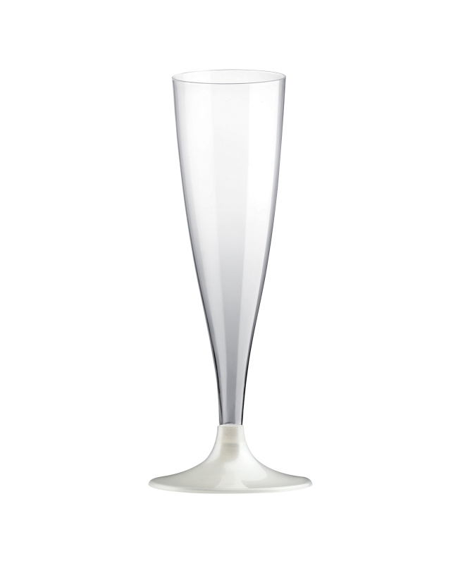 Copa Reutilizable Champan Blanco Perlado 140cc Poliestireno ***OFERTA DTO NO ACUMULABLE