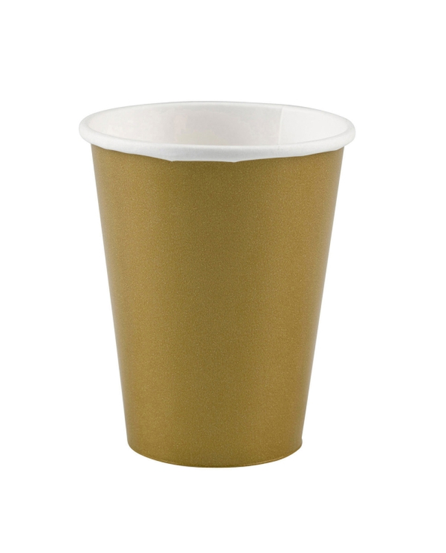 Vasos 266ml Papel Oro ***OFERTA DTO NO ACUMULABLE