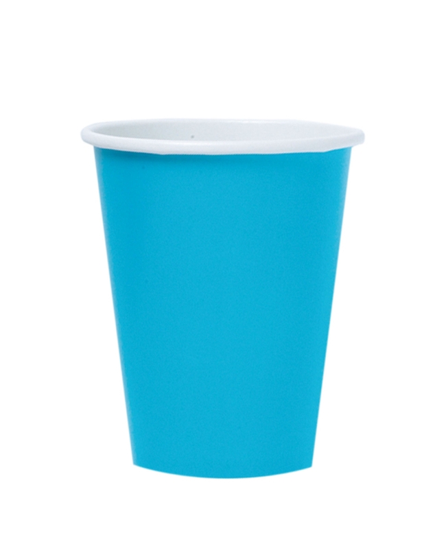 Vasos 266ml Papel Azul Caribe ***OFERTA DTO NO ACUMULABLE