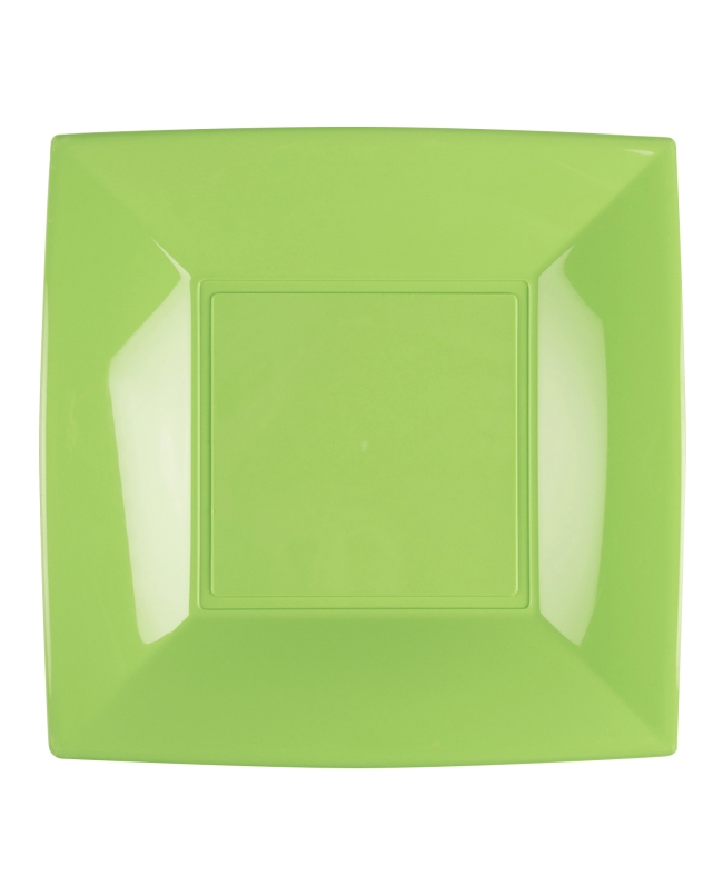Plato Reutilizable 23cm Verde Lima Polipropileno ***OFERTA DTO NO ACUMULABLE