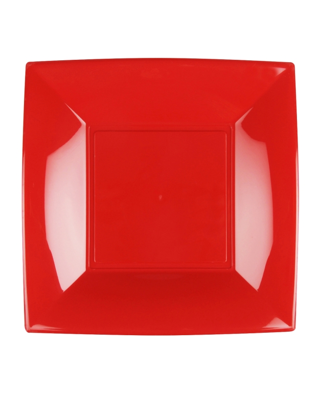 Plato Reutilizable 18cm Rojo Polipropileno ***OFERTA DTO NO ACUMULABLE