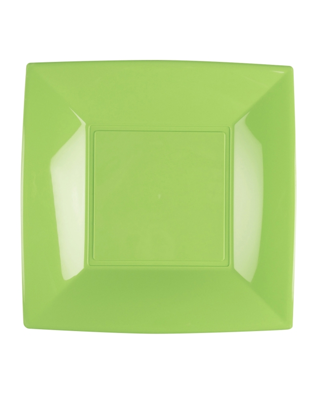 Plato Reutilizable 18cm Verde Lima Polipropileno ***OFERTA DTO NO ACUMULABLE