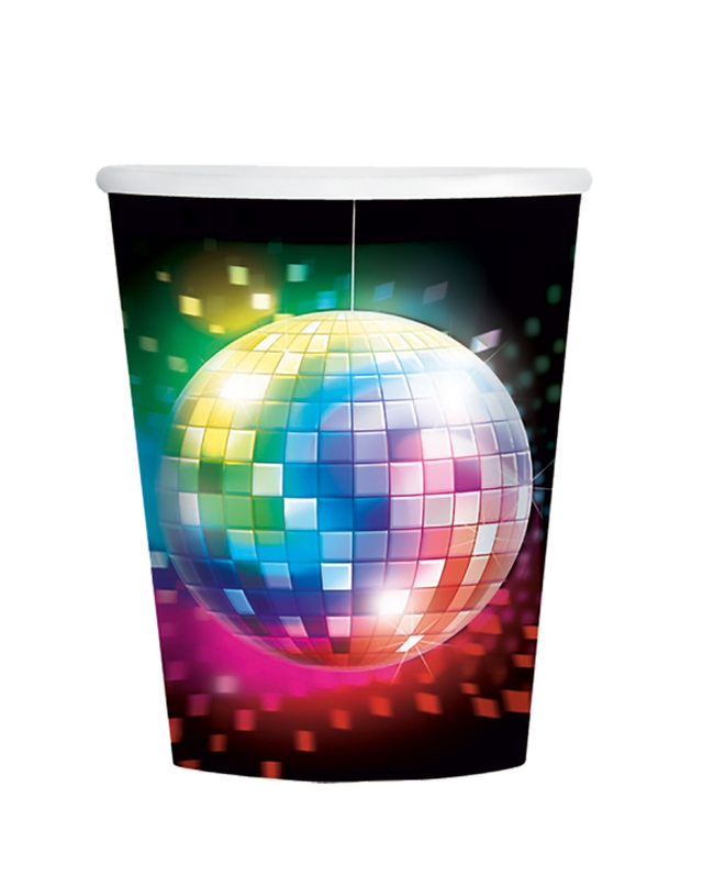 Vasos 266ml Papel Disco Fever 70´S