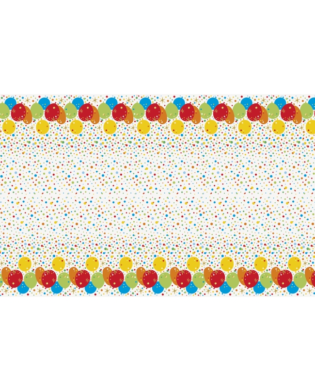 Mantel Plastico Cumple Brillos Oro 1,37X2,13m