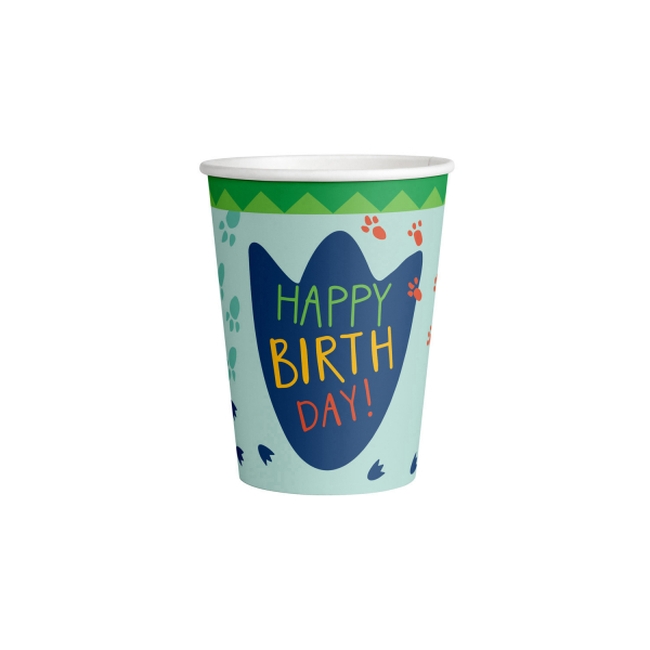 Vasos Papel 250ml Happy Dino Party