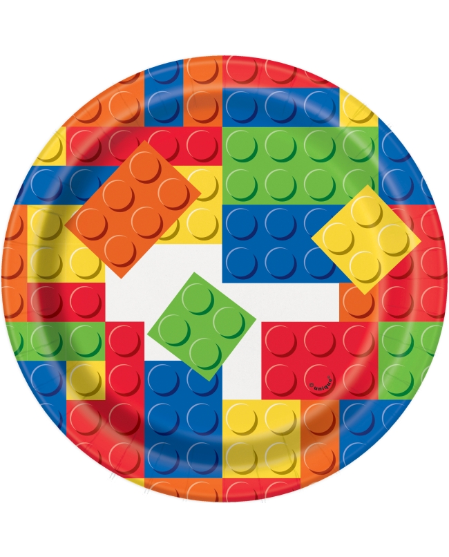 Platos 17,5cm Bloques Construccion