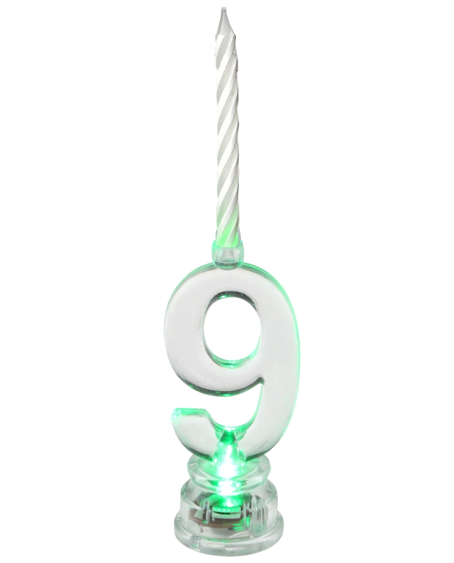 Vela Led Numero 9 3.5X13cm Parafina Y Plastico ***OFERTA DTO NO ACUMULABLE