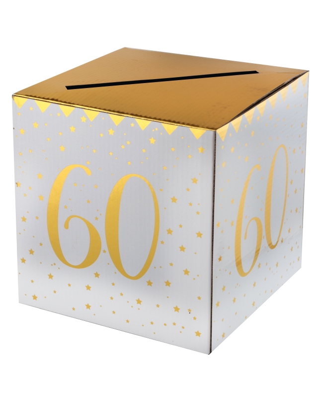 Hucha Numero 60 Oro 20X20X20cm Carton ***OFERTA DTO NO ACUMULABLE