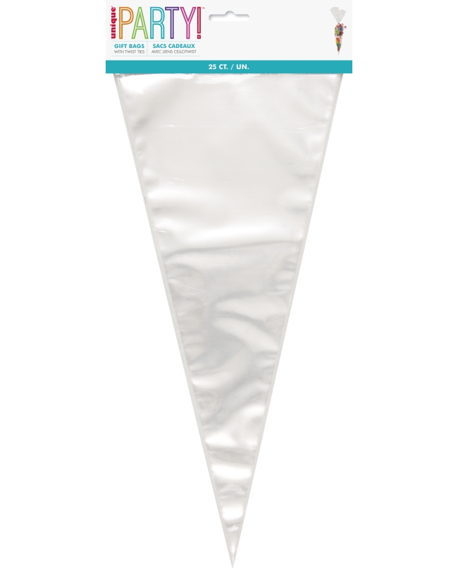 Bolsas Celofan Cono Grande Transparente