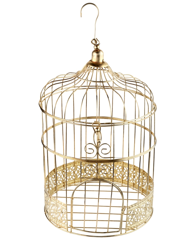 Deco Jaula Oro 20 X 31cm Metal ***OFERTA DTO NO ACUMULABLE