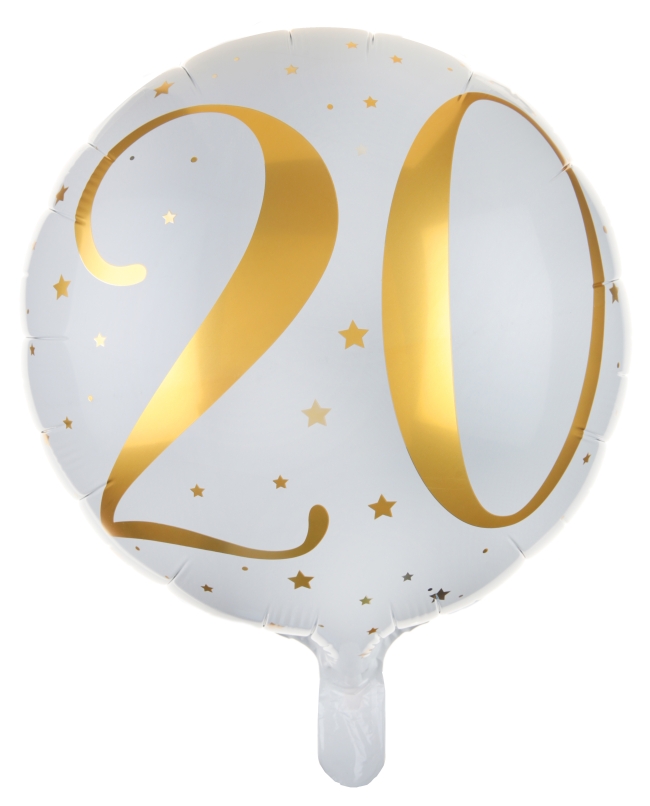 Globo Foil 45cm Numero 20 Oro Helio 0.015 m3 ***OFERTA DTO NO ACUMULABLE