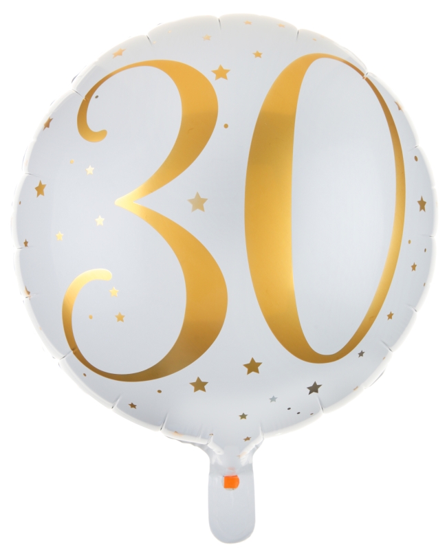 Globo Foil 45cm Numero 30 Oro Helio 0.015 m3 ***OFERTA DTO NO ACUMULABLE