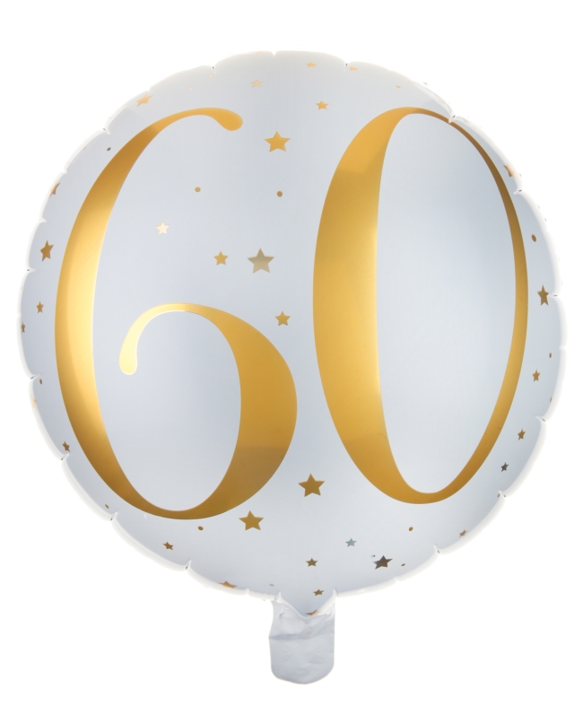 Globo Foil 45cm Numero 60 Oro Helio 0.015 m3 ***OFERTA DTO NO ACUMULABLE