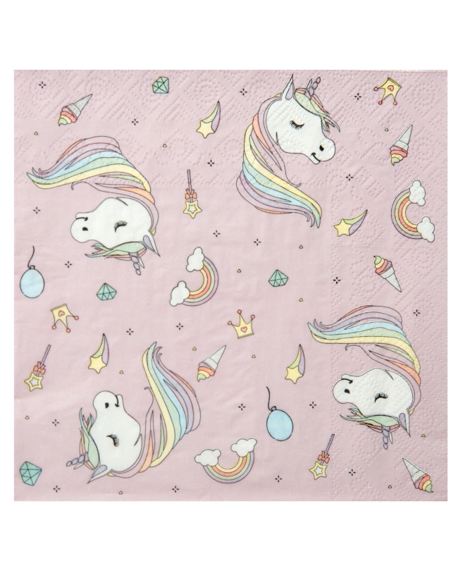Servilletas Unicornio 33 X 33cm Papel 3 Capas ***OFERTA DTO NO ACUMULABLE