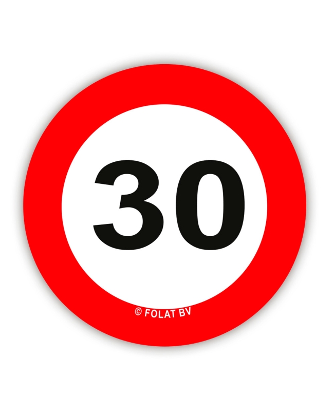 Confeti Xl Señal Trafico Nº 30 Plastico