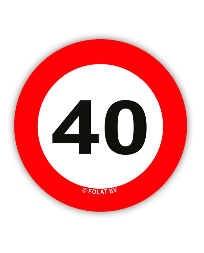 Confeti Xl Señal Trafico Nº 40 Plastico