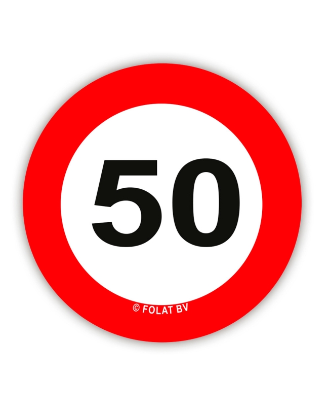 Confeti Xl Señal Trafico Nº 50 Plastico