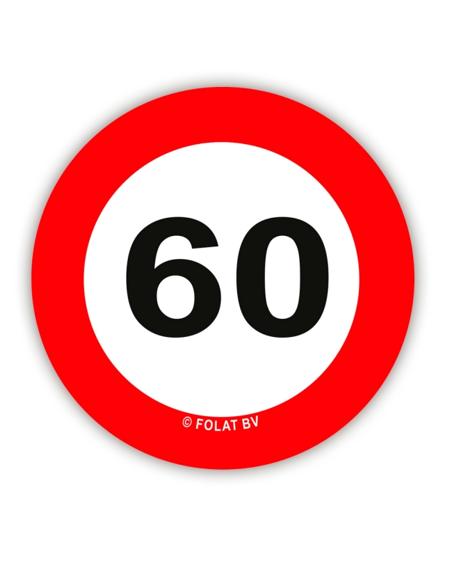 Confeti Xl Señal Trafico Nº 60 Plastico