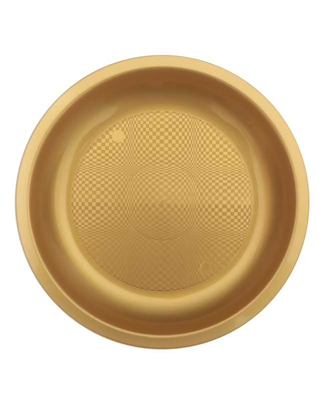 Plato Reutilizable 22cm Dorado Polipropileno ***OFERTA DTO NO ACUMULABLE