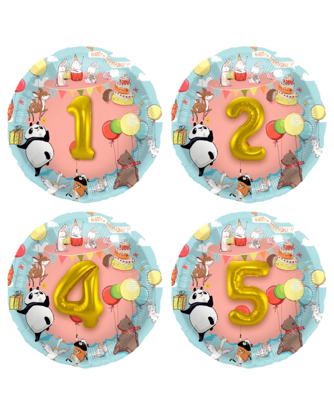 Forma Numeros Animales 3D 1-5 56cm