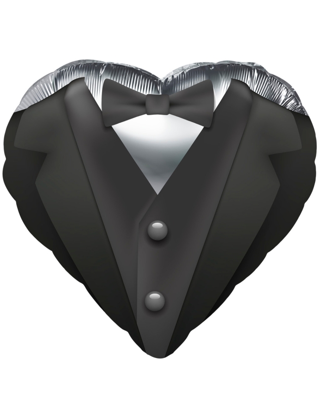 18 Forma Corazon Traje Novio 45cm