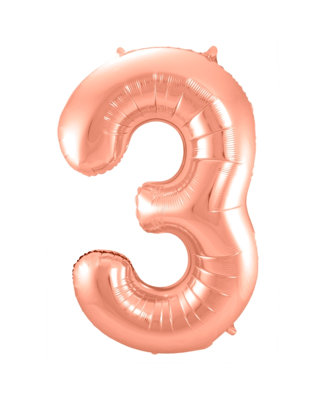 Forma Numero 3 Oro Rosa 86cm ***OFERTA DTO NO ACUMULABLE