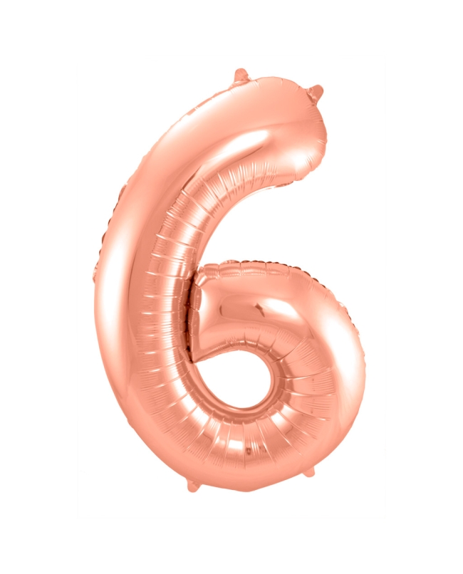 Forma Numero 6 Oro Rosa 86cm ***OFERTA DTO NO ACUMULABLE