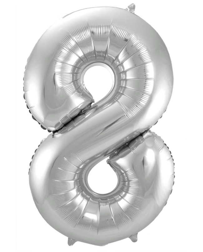 Forma Numero 8 Plata 86cm ***OFERTA DTO NO ACUMULABLE