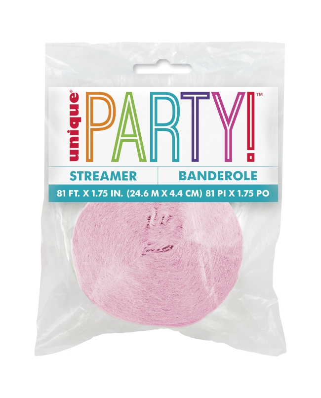 Serpentina Crepe Rosa Pastel 24,7m Papel